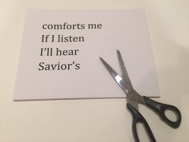 If I Listen with My Heart, Verse 3: Envelope Game for Older Children